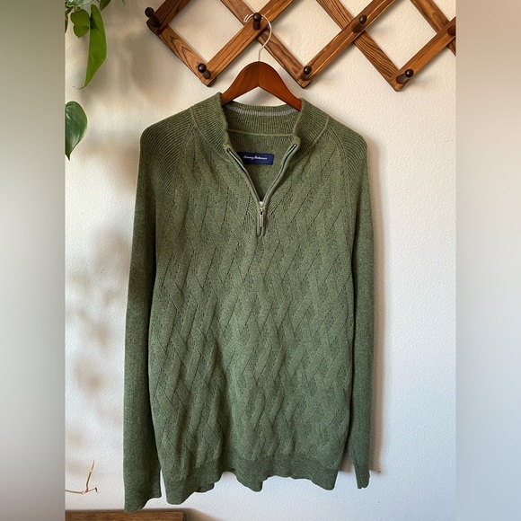 Tommy Bahama Other - Tommy Bahama 100% Cotton Quarter Zip Sweater Men’s XL